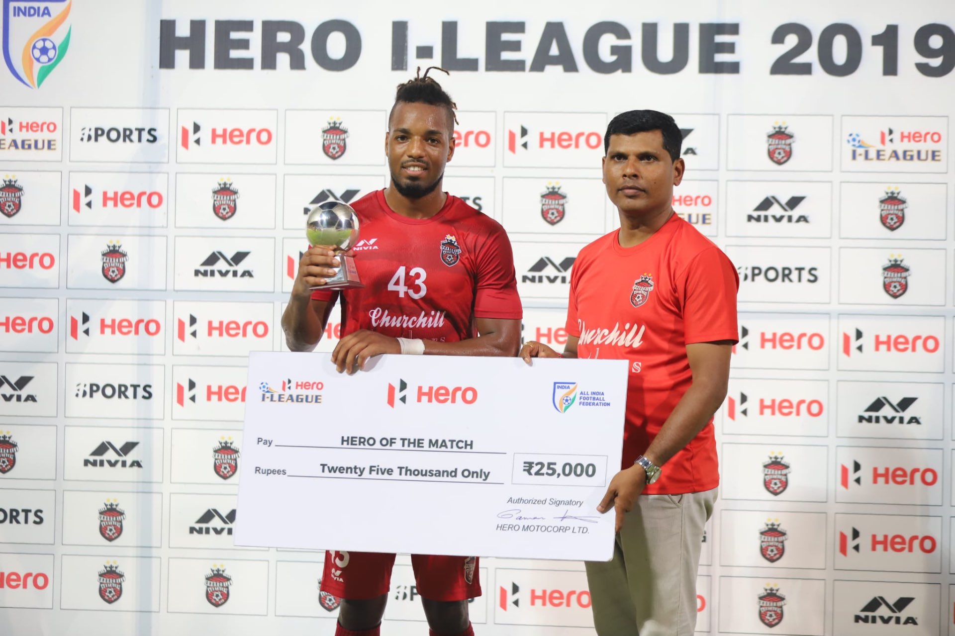 Sócrates Pedro como atleta profissional — Hero of the Match, Hero I-League 2019